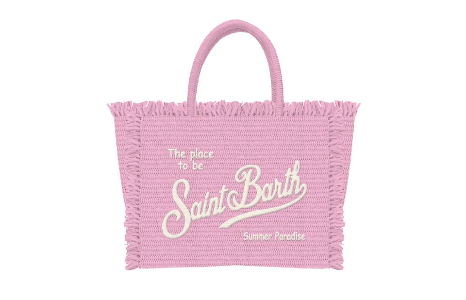 MC2 Saint Barth Vanity Micro Straw borsa paglia rosa