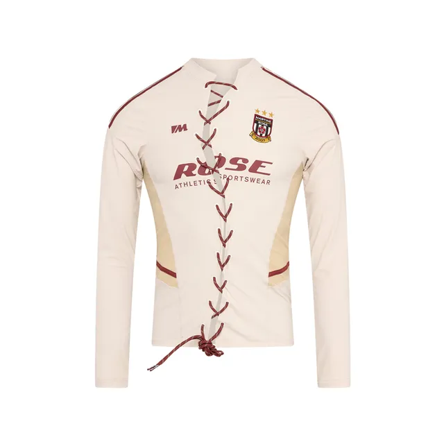 Martine Rose Lace Up Maglia Calcio Football Top Grey