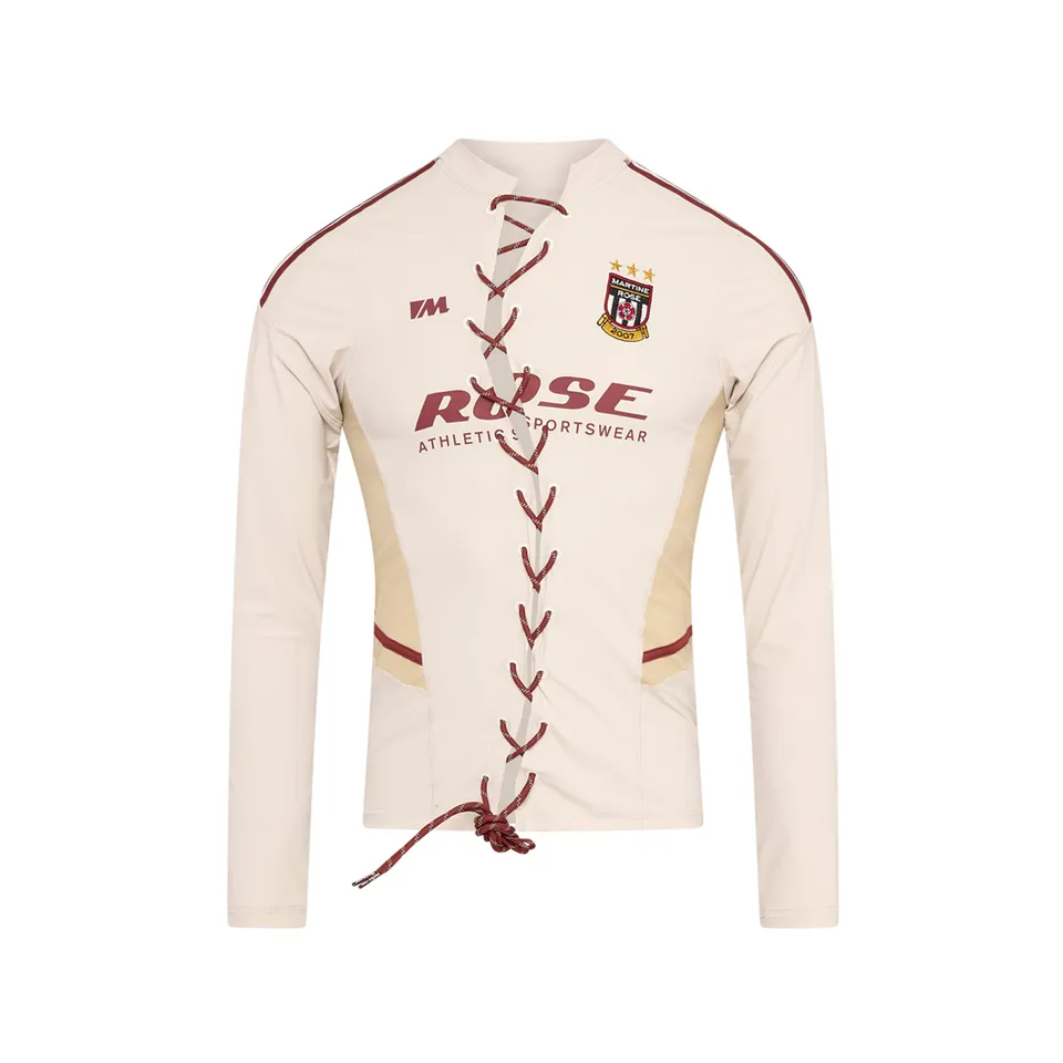Martine Rose Lace Up Maglia Calcio Football Top Grey