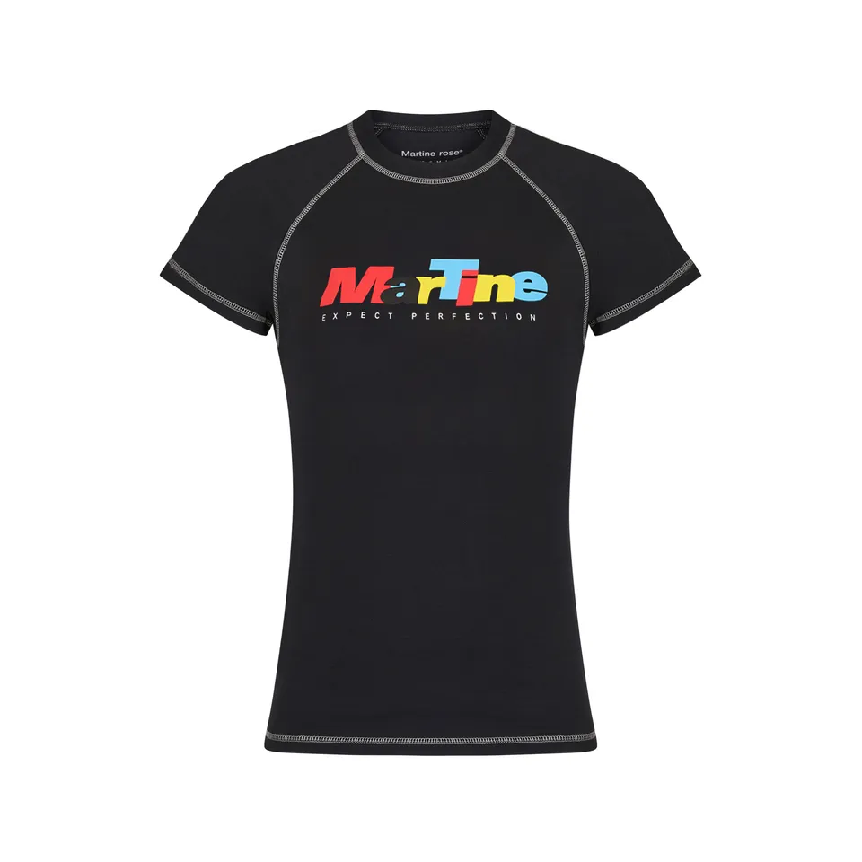 Martine Rose Raglan Shrunken T-Shirt Maglietta Black