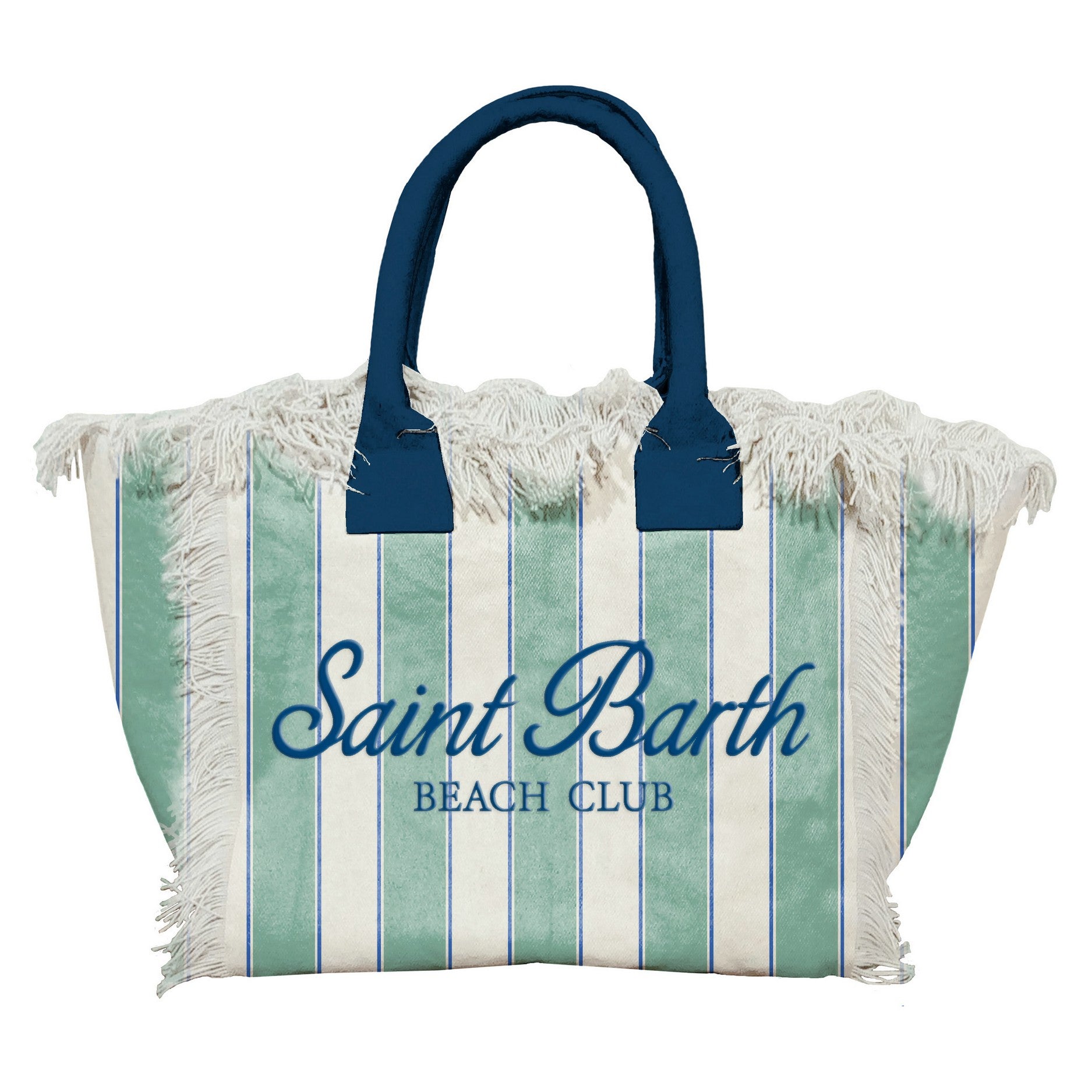 MC2 Saint Barth Colette borsa verde salvia beach stripes