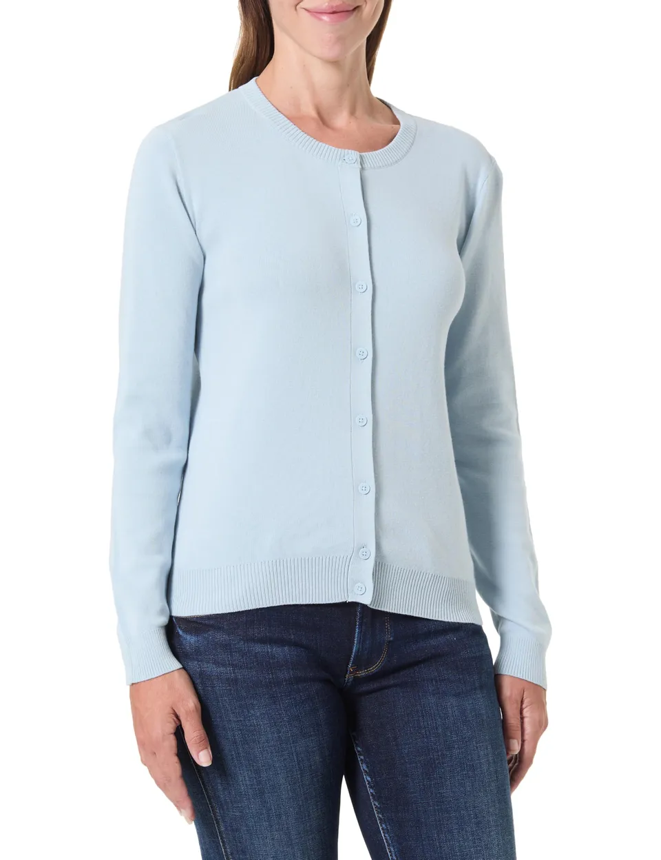 Benetton Maglieria 1C19D502P Cardigan Donna Blu XXS Regular
