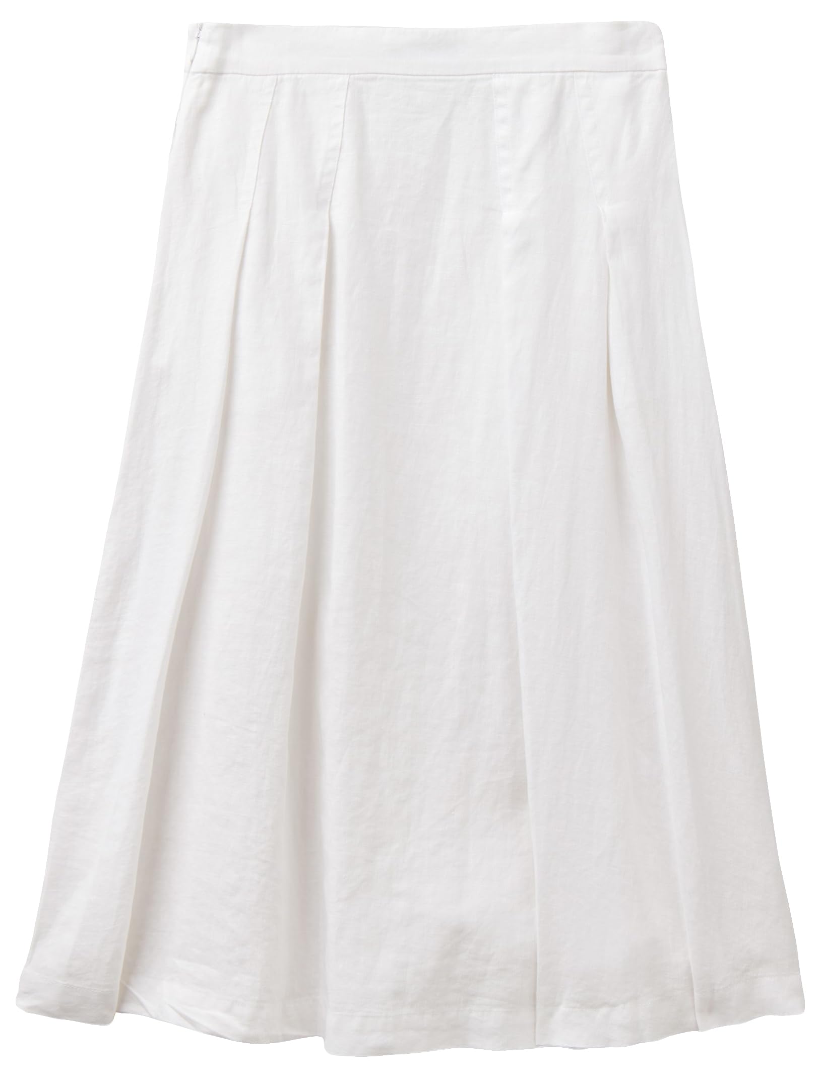 Benetton Gonne 4AGHD0039 Midi Lino Bianco Ottico 36