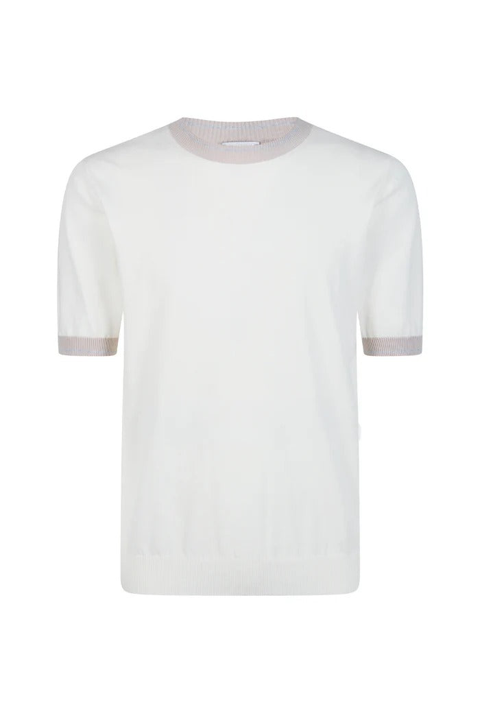 Eleventy M76MAGM19 maglia uomo cotone bianco sabbia
