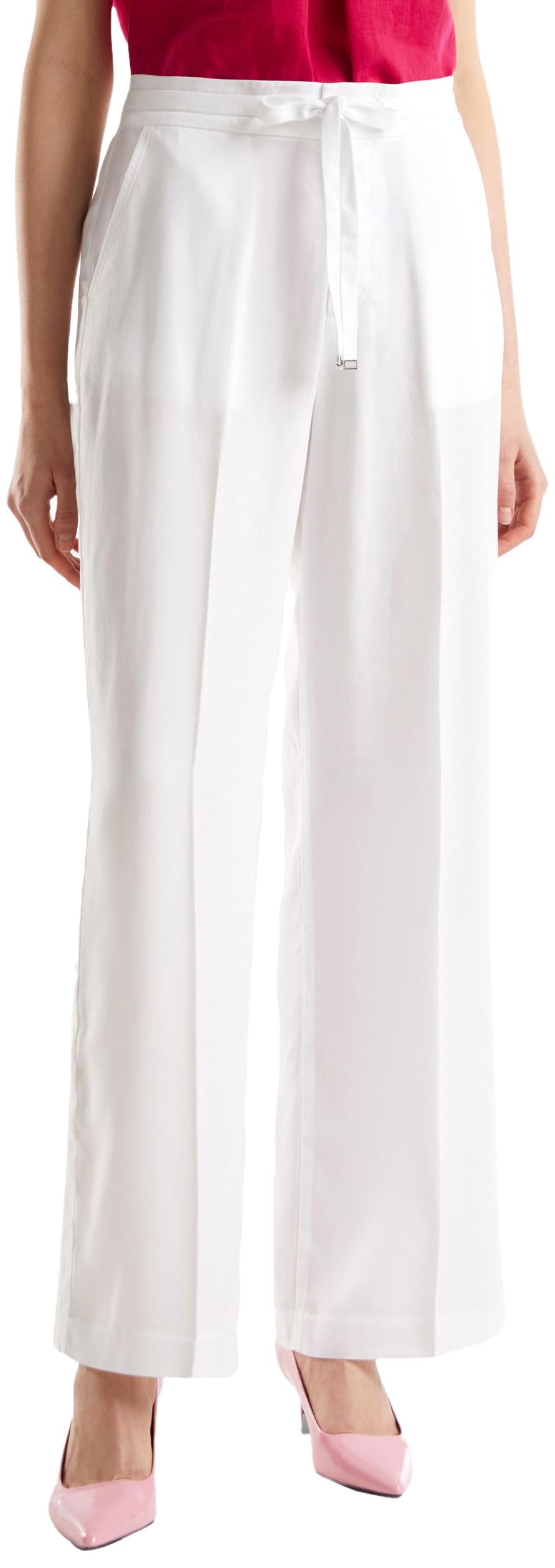 Benetton Pantalone viscosa pantaloni con piega