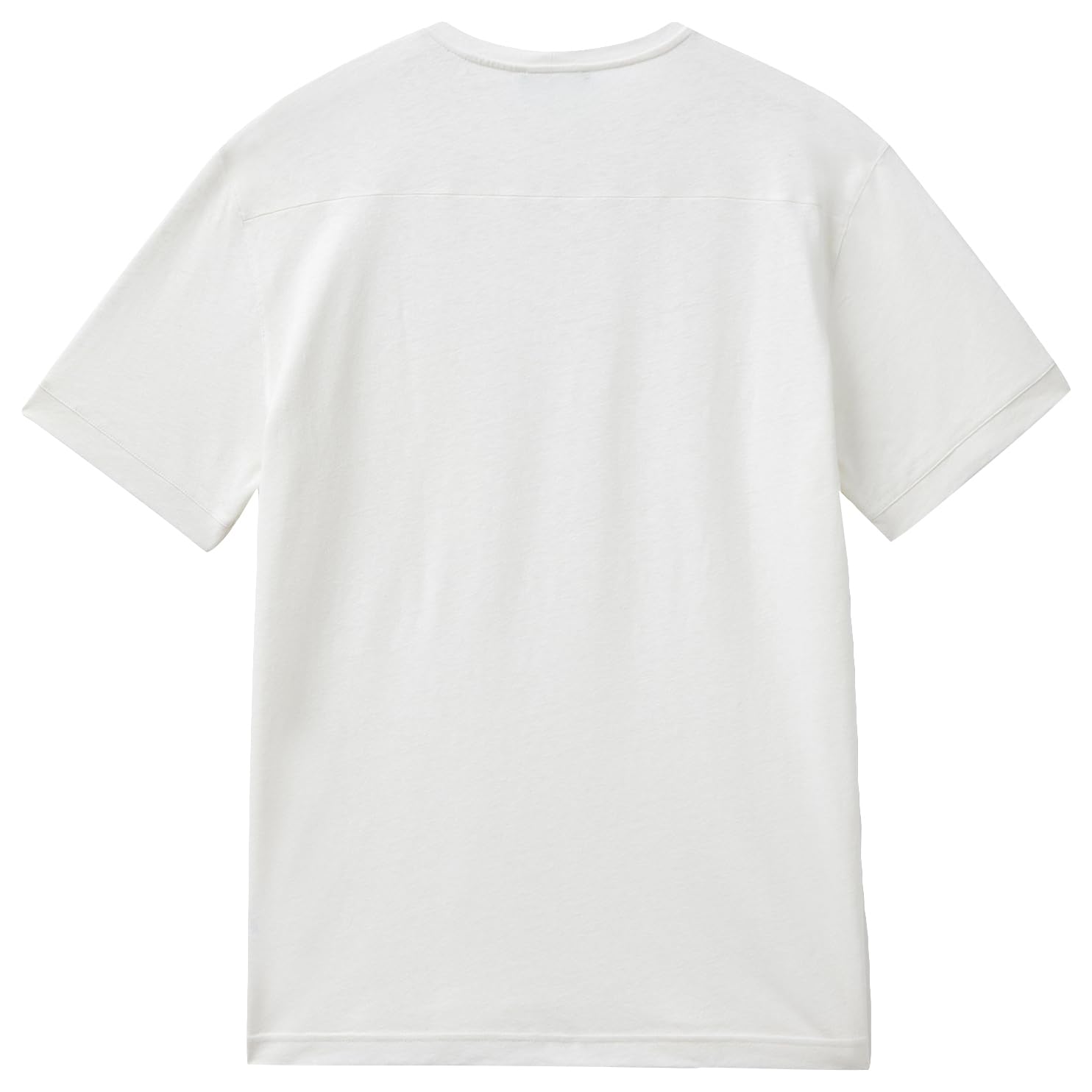 Benetton T-Shirt Maglietta Misto Lino Taschino Relax