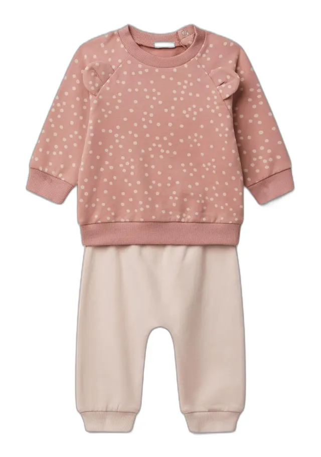 Benetton 3QGXAK01B completo bimba felpa rosa orecchie