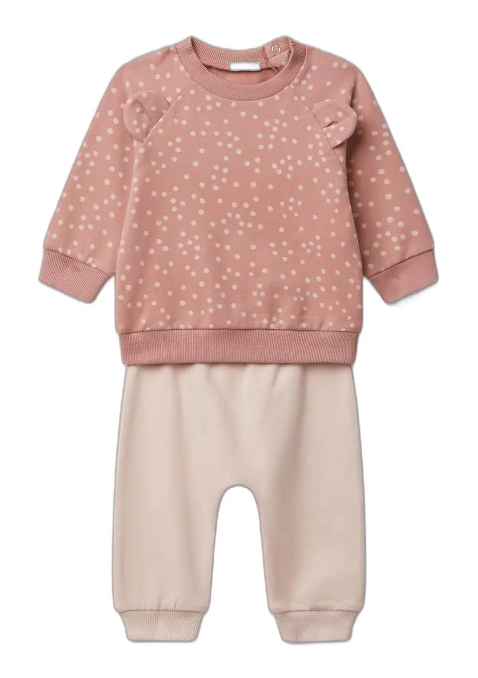 Benetton 3QGXAK01B completo bimba felpa rosa orecchie