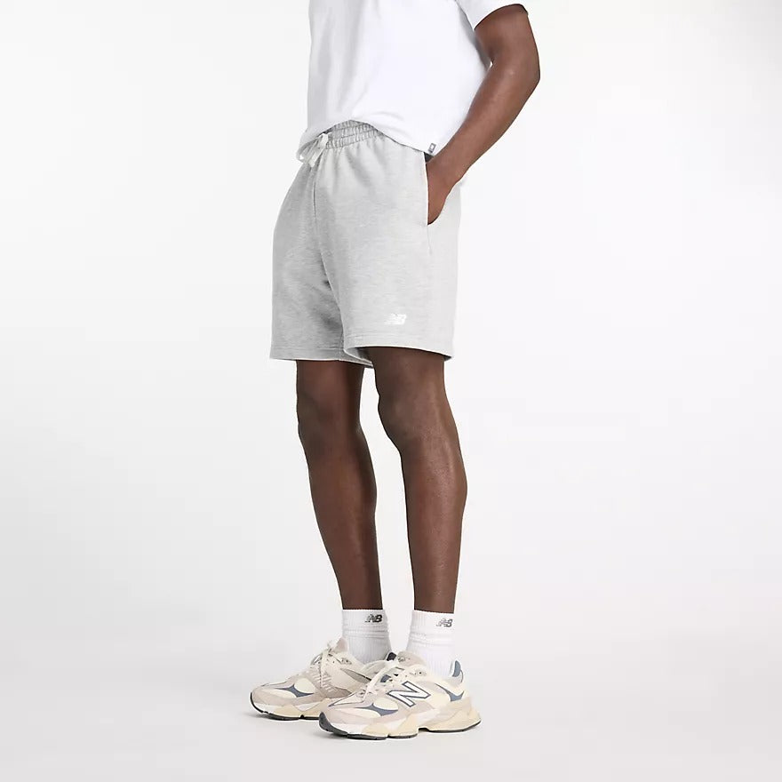 New Balance MS4152 Shorts Uomo Grigio Cotone French Terry
