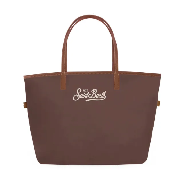 MC2 Saint Barth City Bag Mid borsa marrone nylon