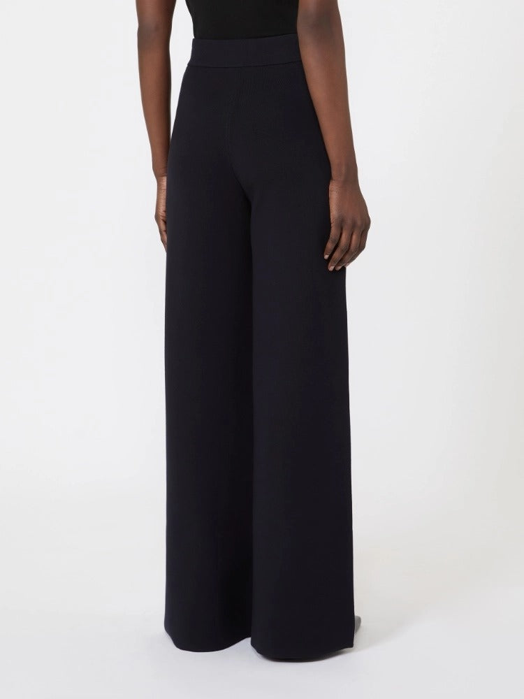 Max Mara Rasoio Pantalone Donna Blu Viscosa Stretch