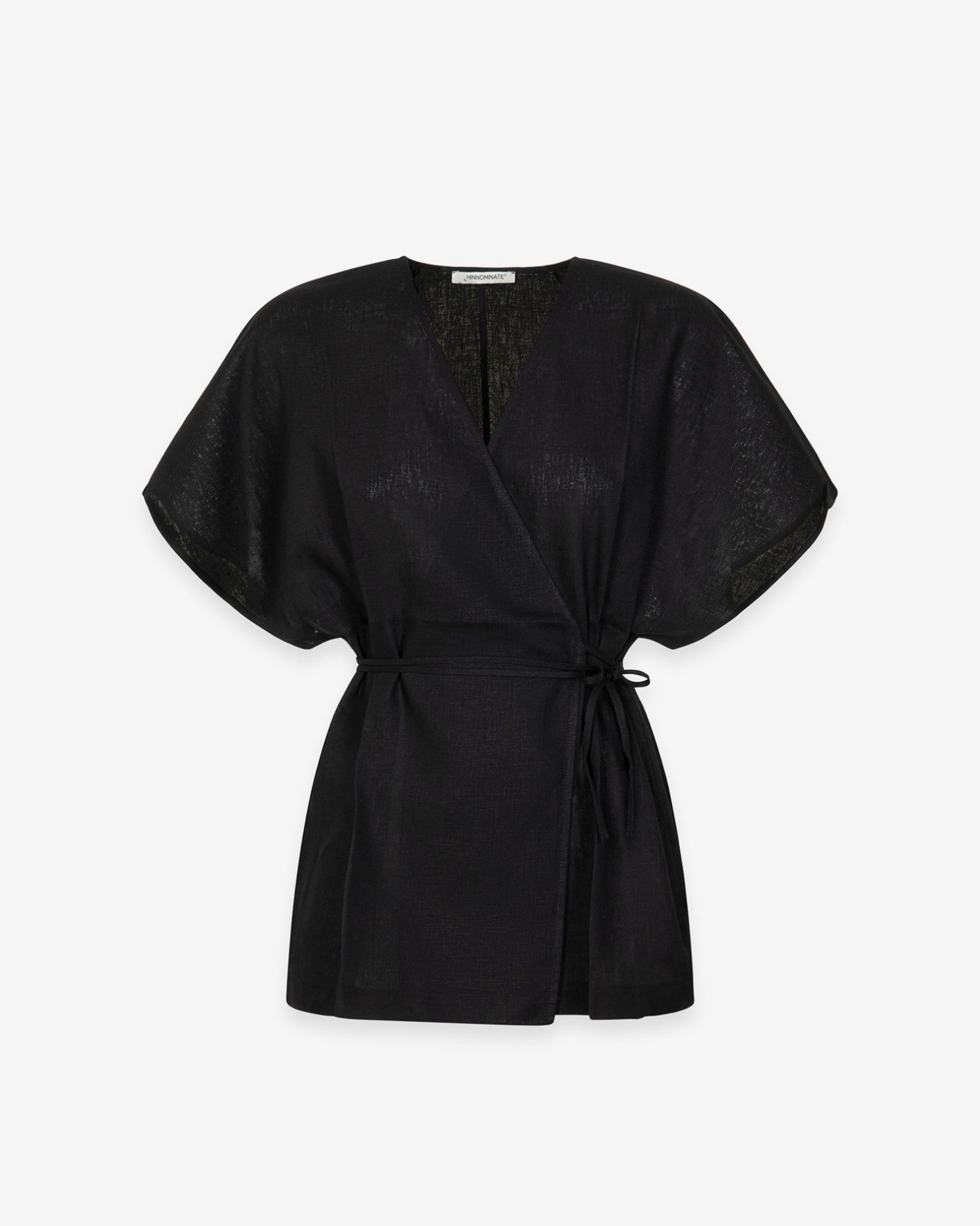 Hinnominate Kimono HMABW02634 Camicia Donna Nero Lino