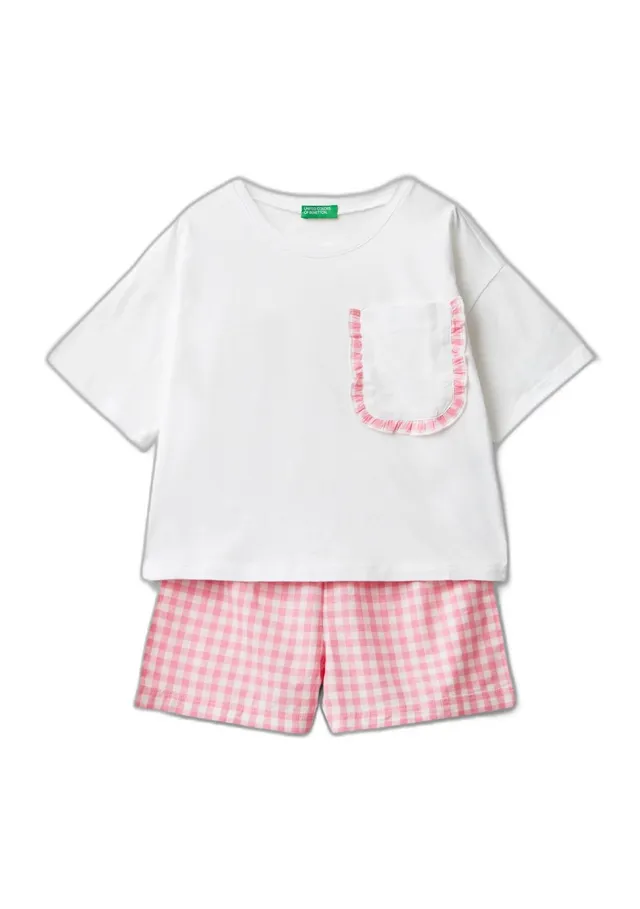 Benetton Intimo e Pigiami Set Pigiama M vichy shorts