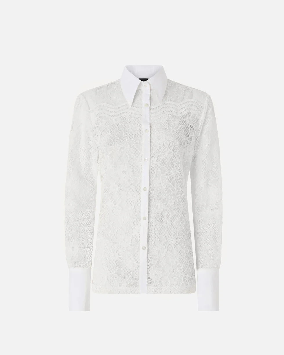 Pinko 106600 A381 Coline camicia bianca pizzo