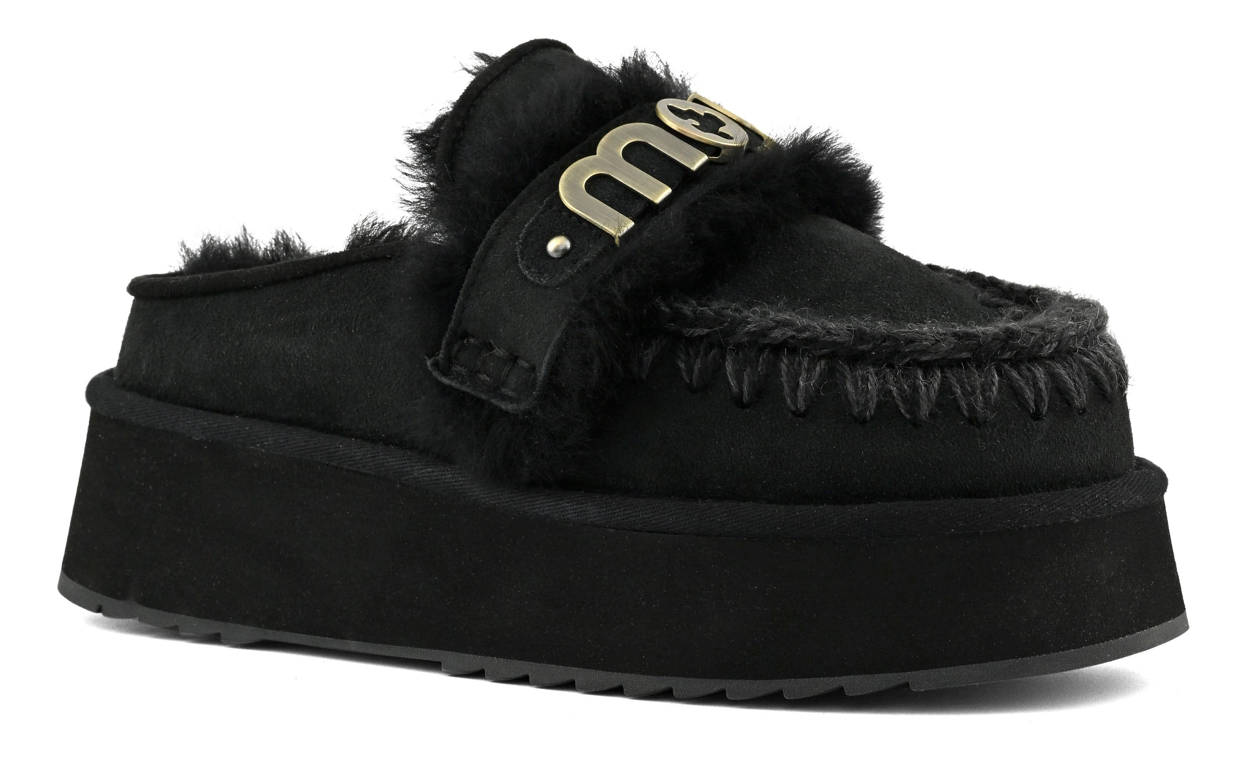 Mou Platform Clog FW681006A Ciabatta Donna Nero