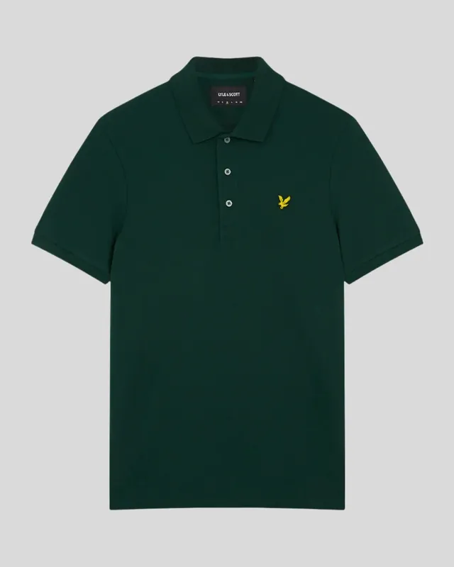 Lyle & Scott Plain SP400V0G polo verde piquet cotone