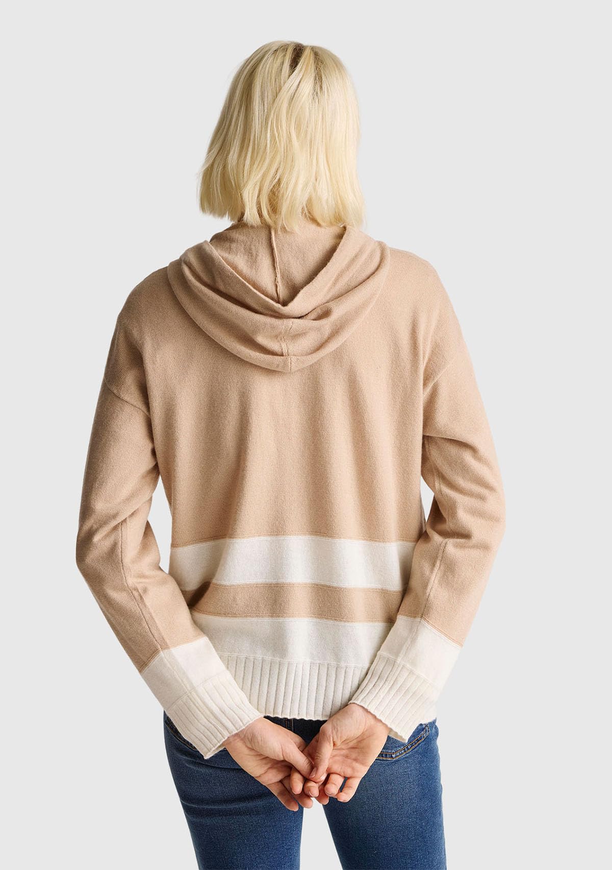 Benetton Felpe e Tute Felpa con Cappuccio Boxy a Righe