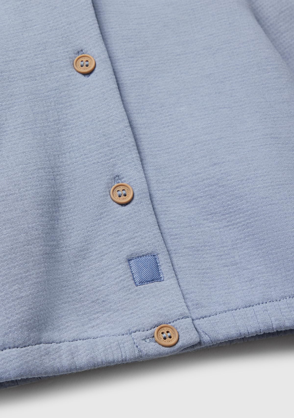 Benetton Felpa Bimbo Cappuccio Cotone Biologico Bottoni 62