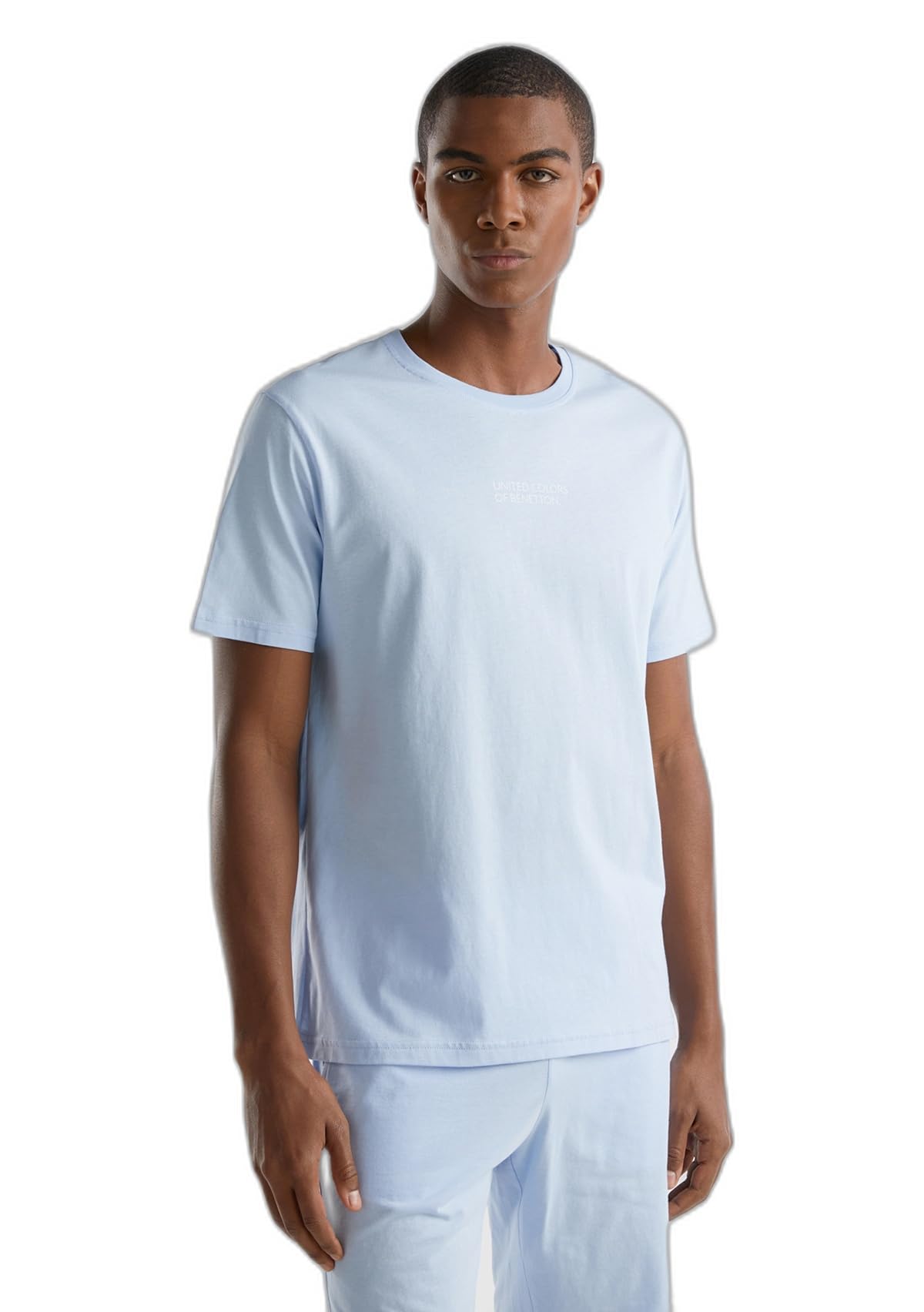 Benetton Pigiama Uomo T-Shirt S Bianco 101 Jersey