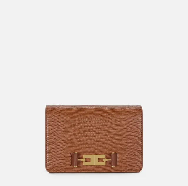 Elisabetta Franchi BS09A66E2 Borsa Tracolla Sigaro Lucertola