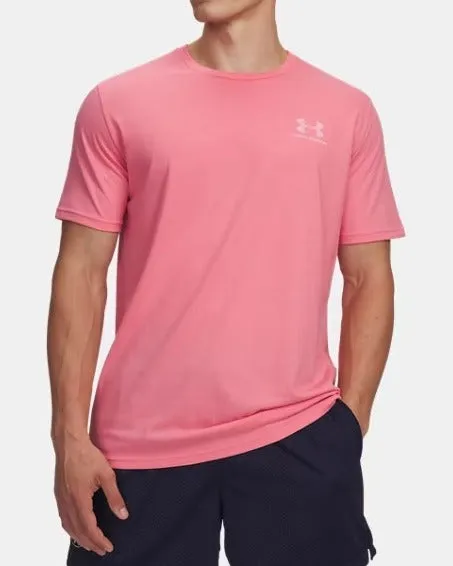 Under Armour Left Chest T-Shirt Uomo Rosa Cotone