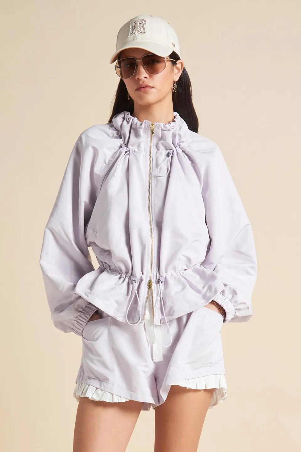 Karen Walker Devant Jacket giacca lilla tecnica