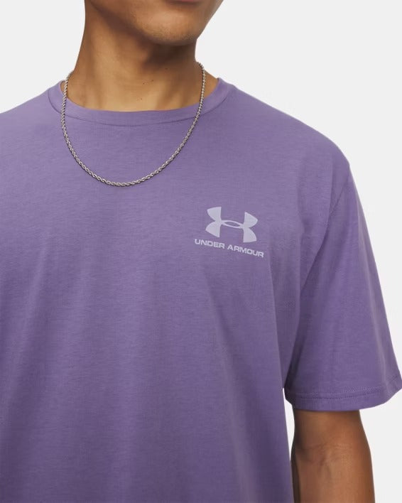 Under Armour 1326799 T-Shirt Uomo Viola misto cotone logo