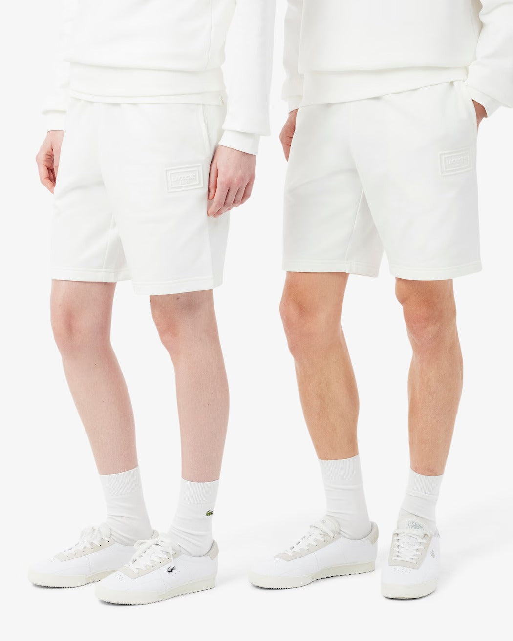 Lacoste GH0788 Shorts Uomo Bianco Cotone Felpato