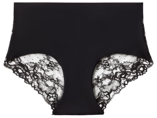 Benetton Coulotte 3LEG1S02I slip nero XS microfibra pizzo