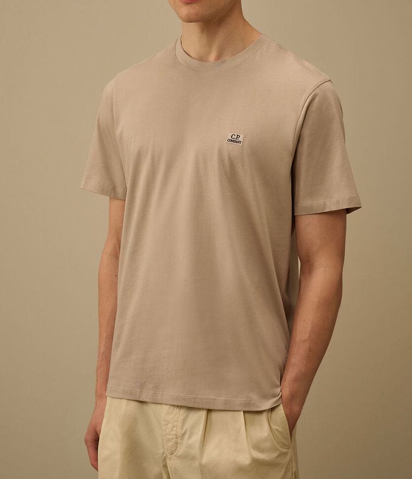 C.P. Company 20CMTS726A T-shirt Uomo Dove Grey patch logo