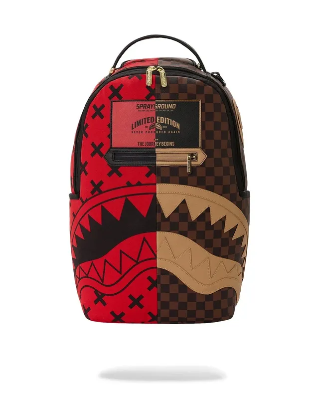 Sprayground Reverse Half Split 910B8570NSZ zaino rosso PVC