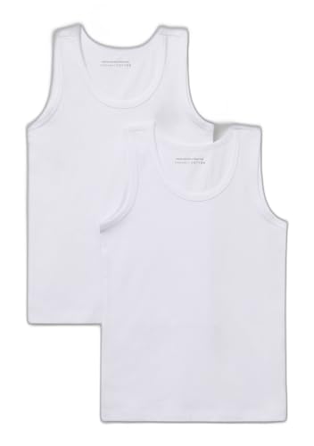 Benetton 3op80h014 Set 2 Canotte Bimbo Bianco 101
