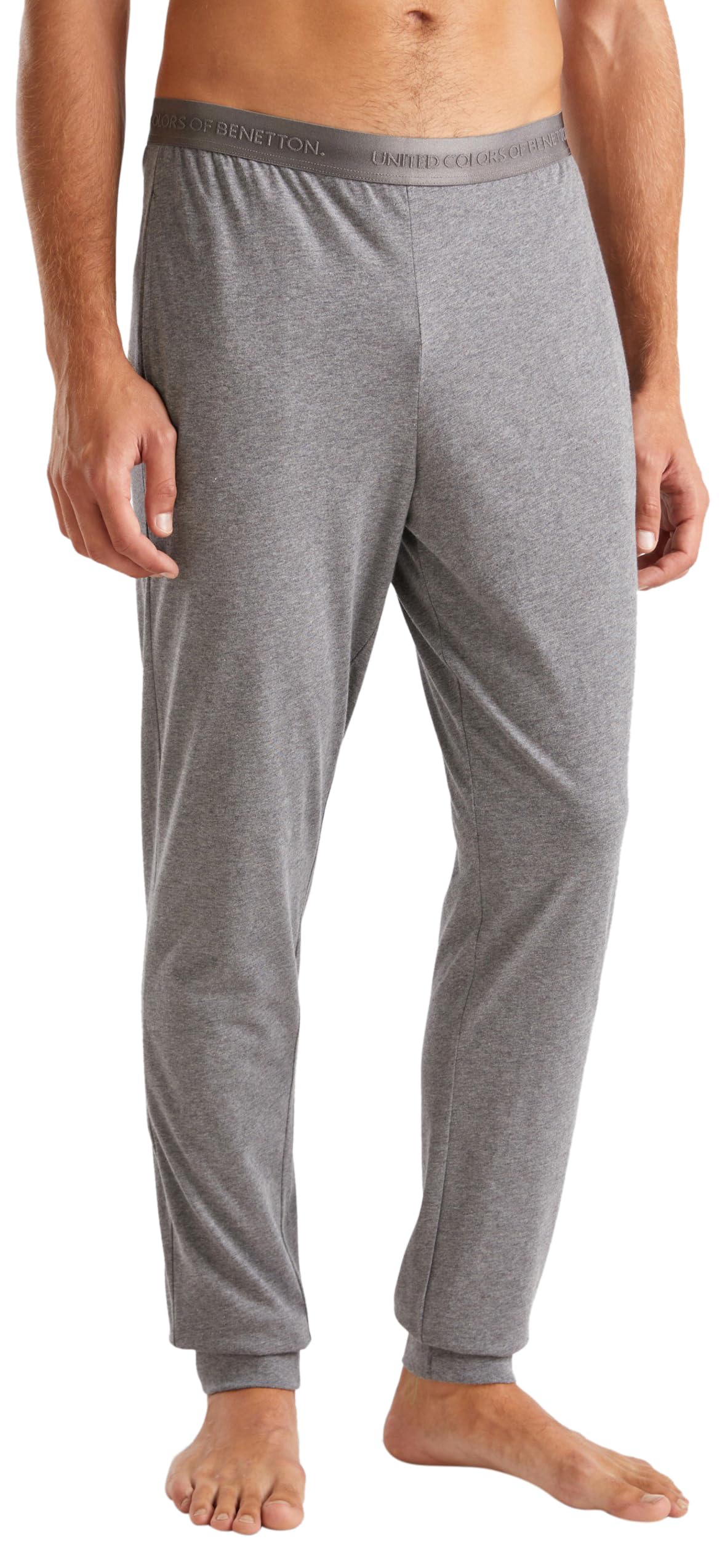 Benetton 30964F00G Pantalone Pigiama Uomo Jersey Blu