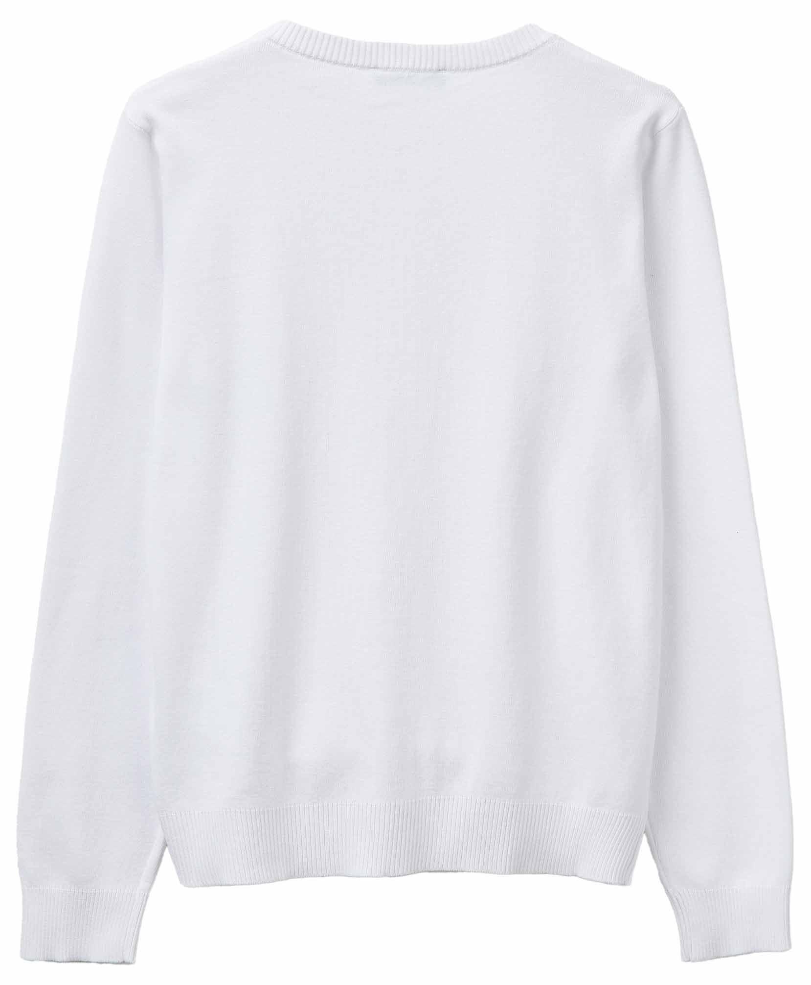 Benetton Maglieria 1C19D502P Cardigan Donna Bianco XXS