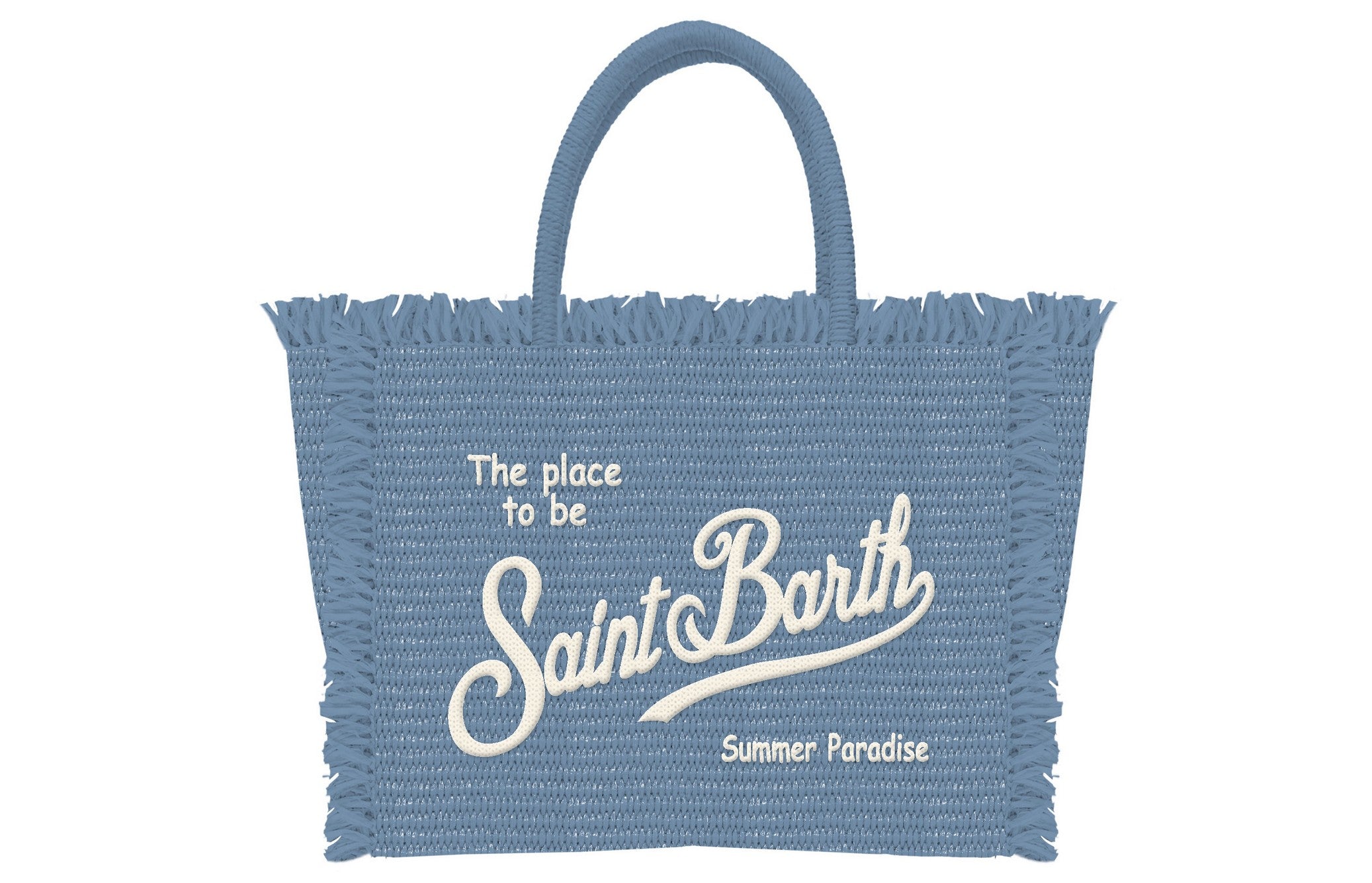 MC2 Saint Barth Vanity Mini Straw borsa paglia denim