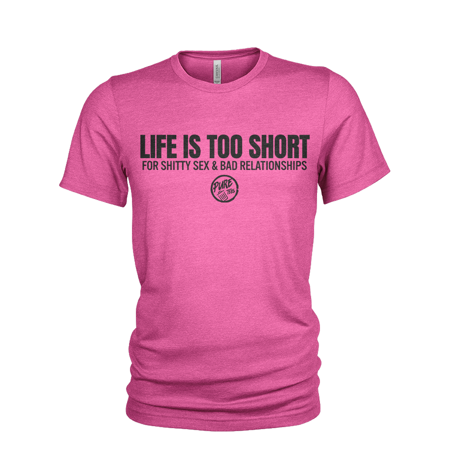 Pure Trash Life is Too Short T-shirt uomo cotone regular