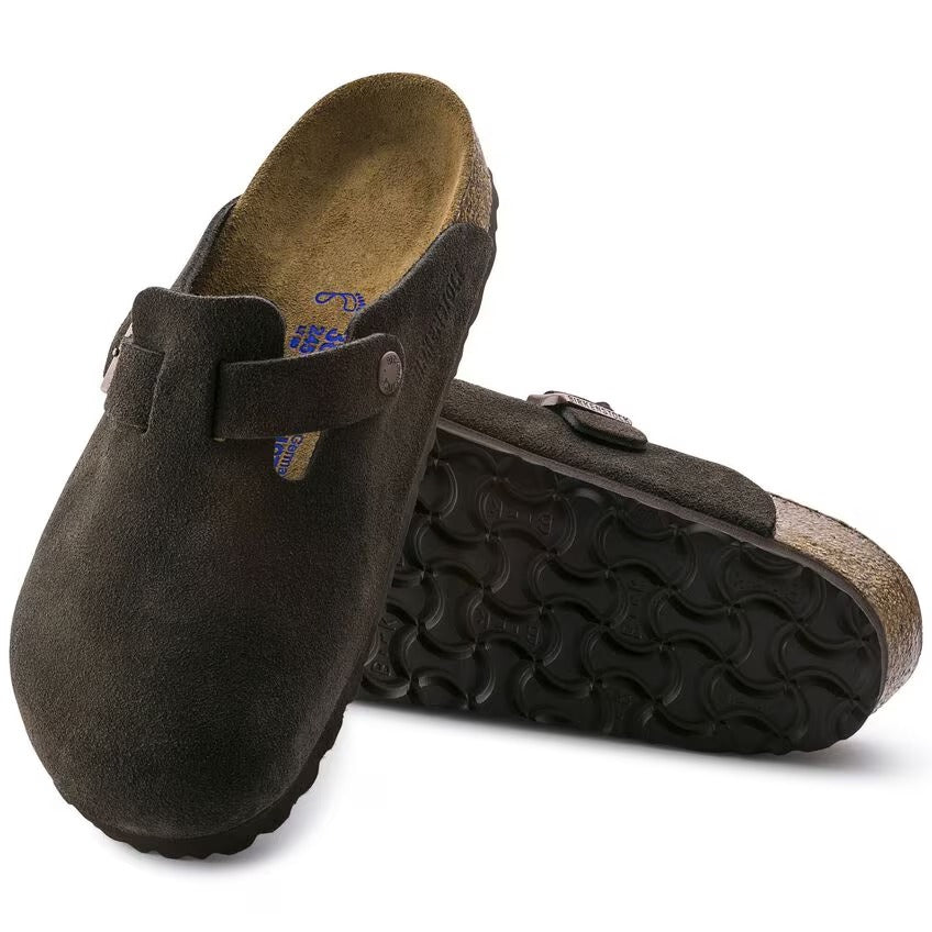 Birkenstock Boston 0660463 Ciabatta Suede Mocca Taglia 40