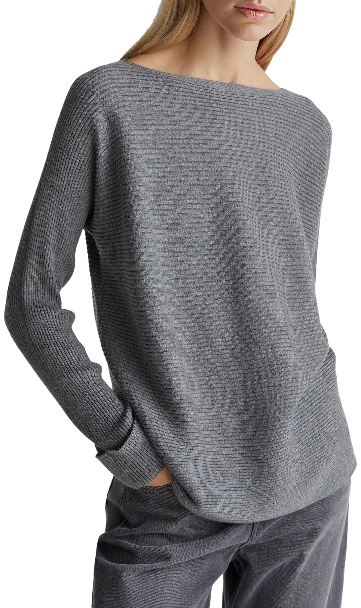 Benetton Maglieria Maglia SC Barca M/L Barchetta Cotone Lana Boxy