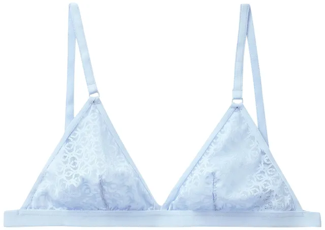 Benetton 3eq91r016 Reggiseno Donna XS Celeste triangolo