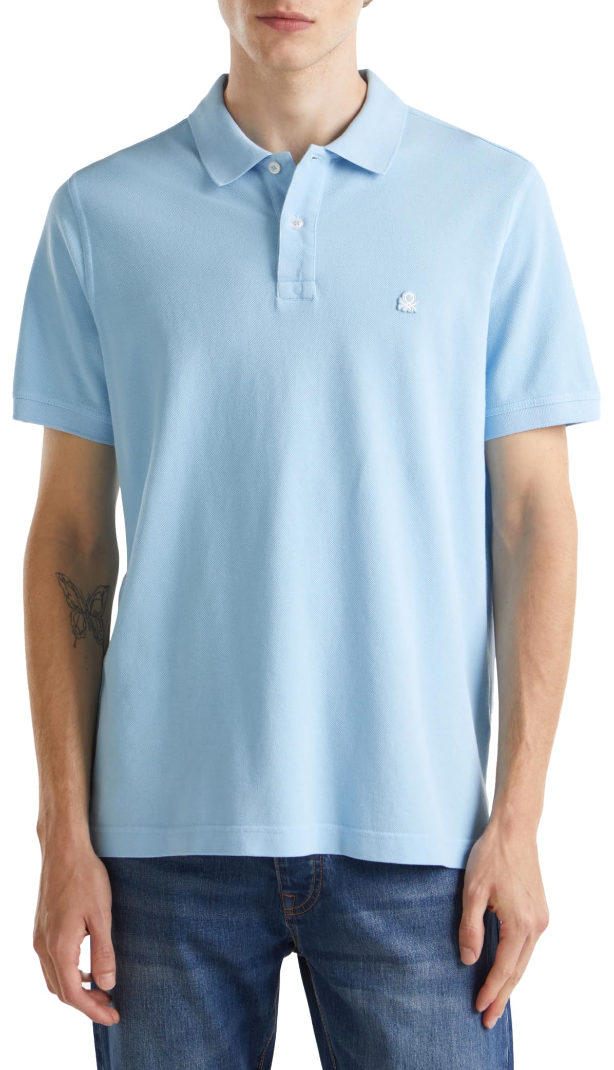 Benetton 3089j3179 maglia polo uomo verde XXL manica corta
