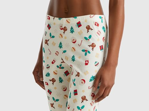Benetton 3sup3p03n Set Pigiama Donna Taglia L Costina