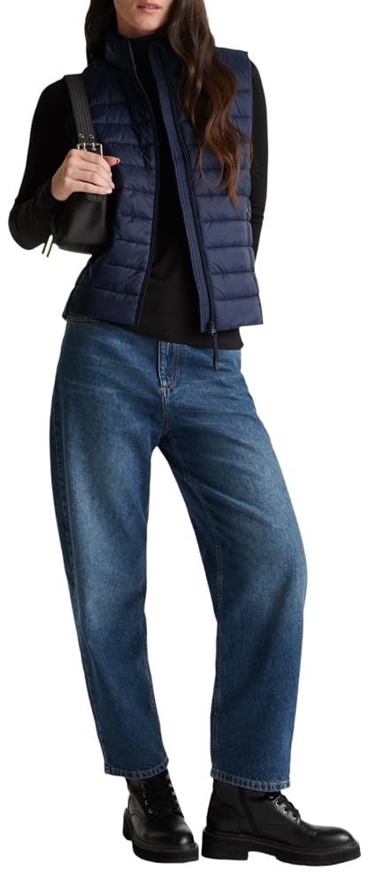 Benetton 2twddj00v Gilet Donna Micropiuma Blu