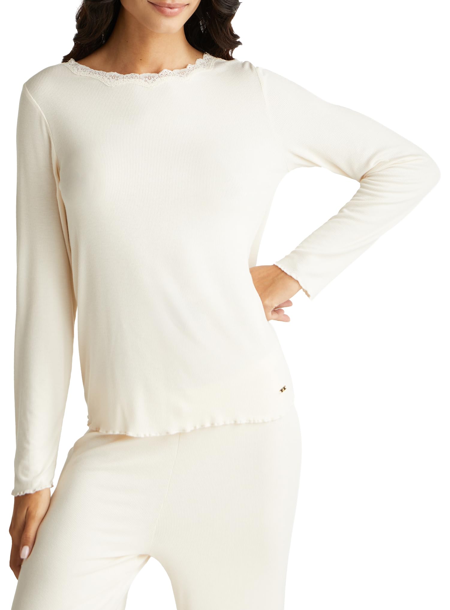 Benetton pigiama donna costina modal scollo barchetta taglia S
