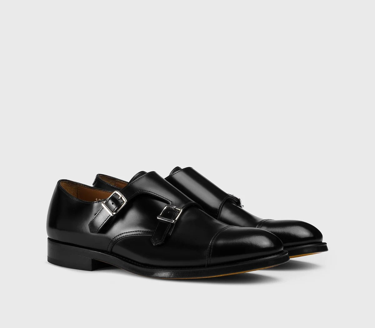 Doucal's DU1025ORVNUF007 Scarpa Nero Pelle Doppia Fibbia