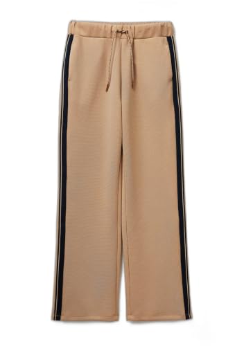 Benetton 35B1DF01H pantaloni donna beige gamba dritta