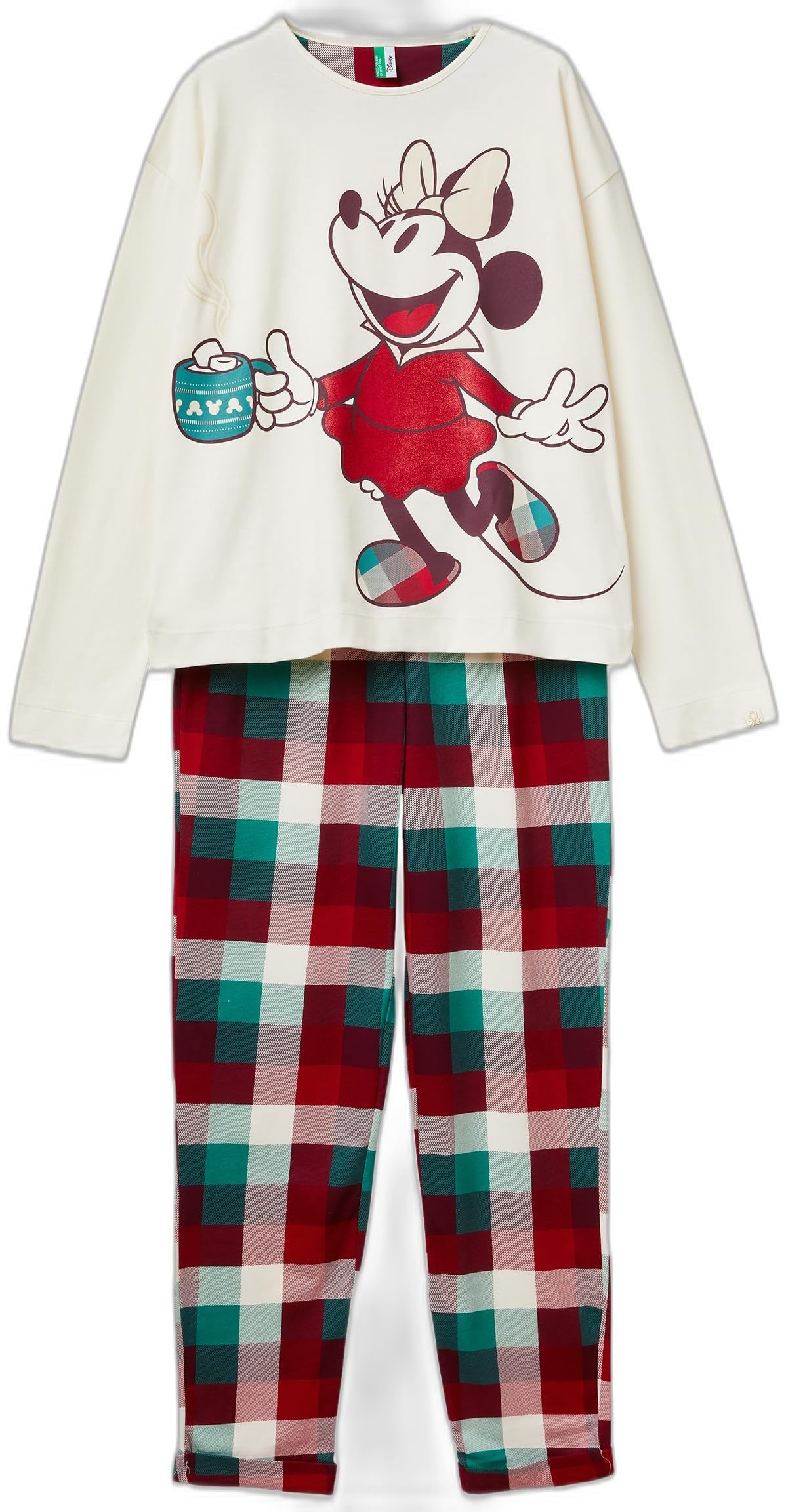 Benetton 3P053P04G Pigiama Donna Cotone Disney XXS