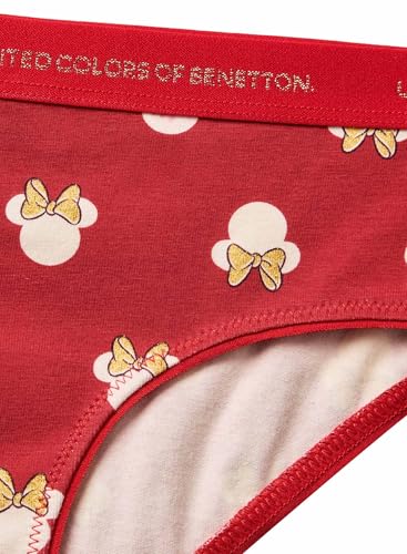 Benetton Slip Bambina Disney Cotone 1 Anno Fianco Alto