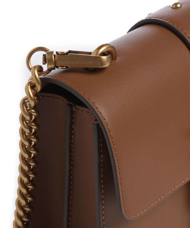 Pinko Love One Mini Borsa Marrone Antique Gold