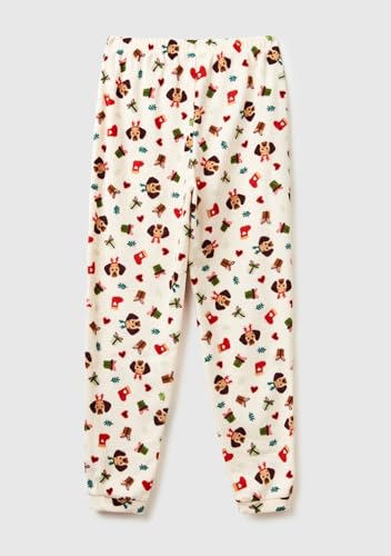 Benetton Pantaloni Donna XXS Pile Fantasia Cavigliera