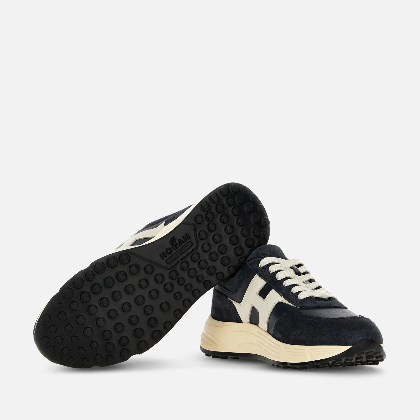 Hogan Hyperlight Sneaker Uomo Blu Suede Memory Foam